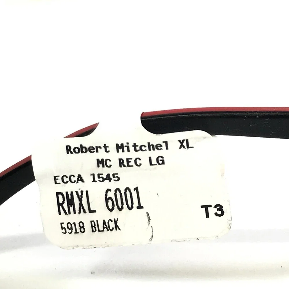 Robert Mitchel XL Eyeglasses Frames RMXL6001 BK Rectangular Half Rim 59-18-150